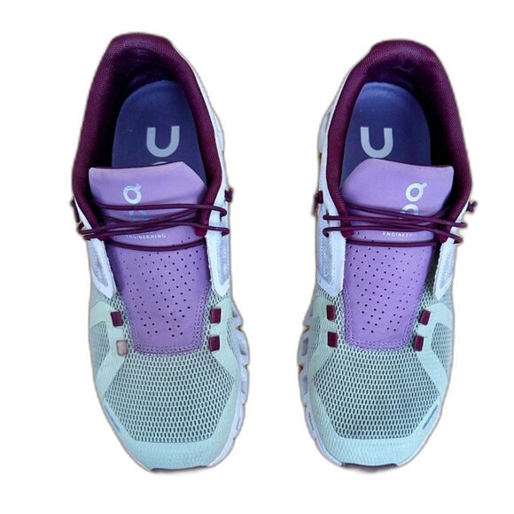 On Running Women's Cloud 5 Athletic Walking Running Shoes Size 8 Olive Purple - Picture 7 of 11